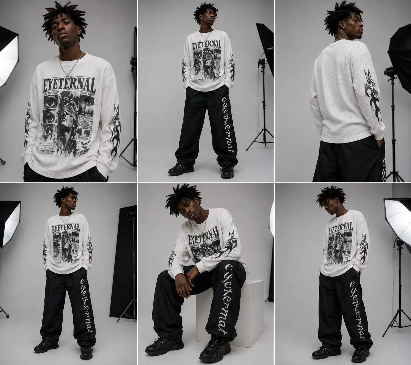 Eyeternal waffle thermal long sleeve in studio